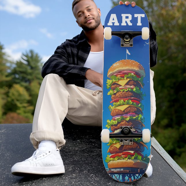 Urban "ART" Giant Hamburger Tower Skateboard (Creator Uploaded)