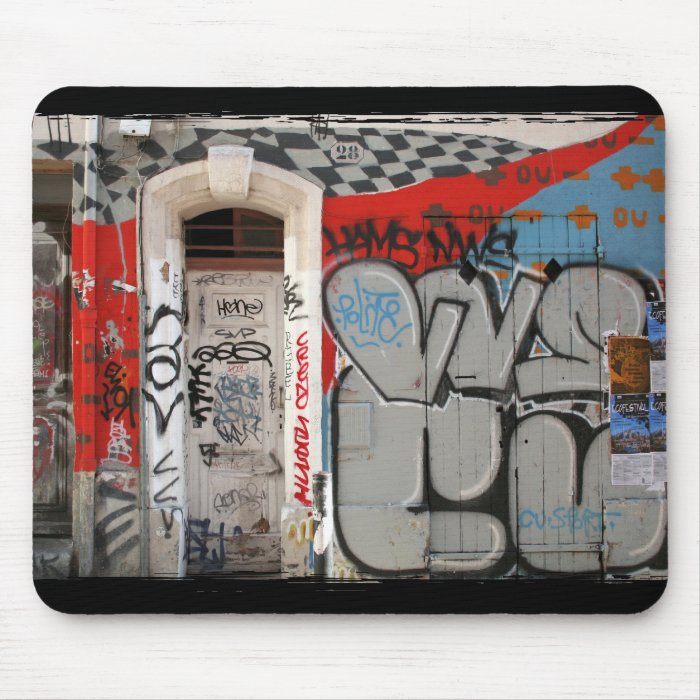 Urban art graffitis mouse pad