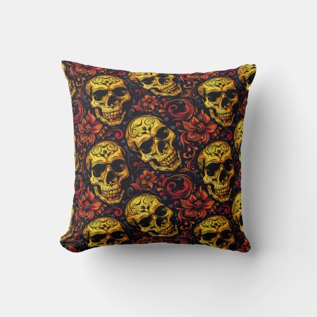 Urban Art Skull Pillow Design, Cojín B48 (Front)