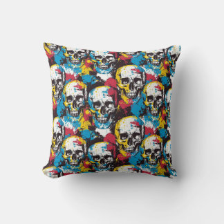 Urban Art Skull Pillow Design, Cojín B53