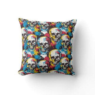 Urban Art Skull Pillow Design, Cojín B53