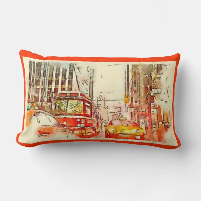 Urban Art, Throw Pillow, Toronto Lumbar Pillow (Front)