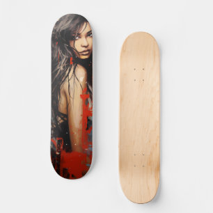 Urban Art Woman Skateboard
