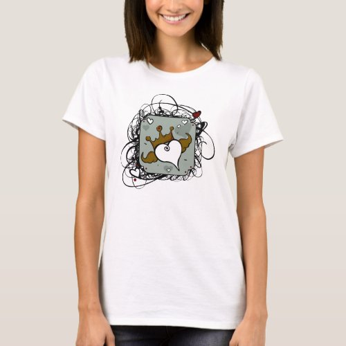 Urban Artistic Tattoo Heart Illustration T_Shirt