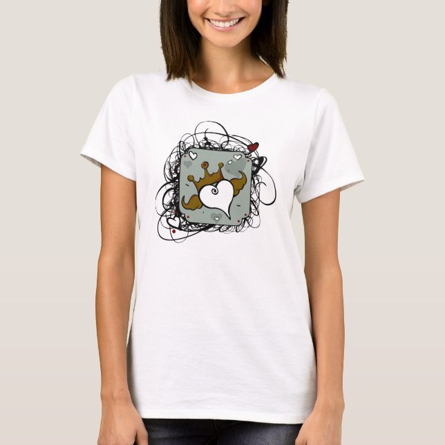 Urban Artistic Tattoo Heart Illustration T-Shirt (Front)