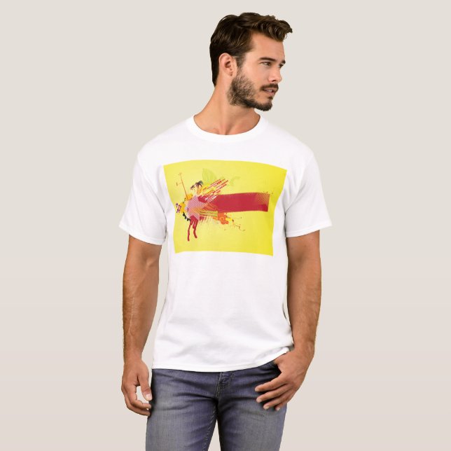 Urban Banner Red Yellow T-Shirt (Front Full)