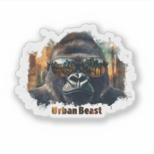 Urban Beast Gorilla with Sunglasses Sticker