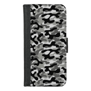 Urban Black And White Camouflage  iPhone 8/7 Wallet Case