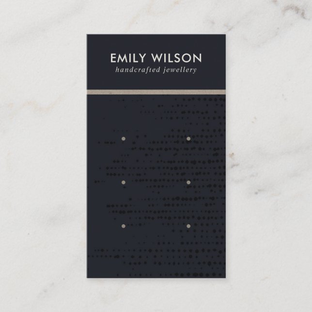 URBAN BLACK KRAFT DOTS 3 STUD EARRING DISPLAY CARD (Front)