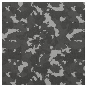 Urban Camouflage - Black & Grey Fabric | Zazzle