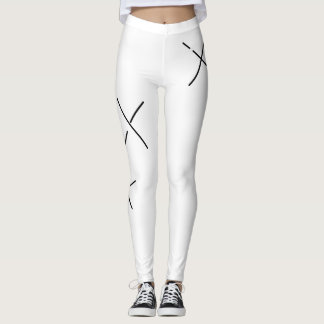 Urban Black&White Minimal Creative X Arts Leggings