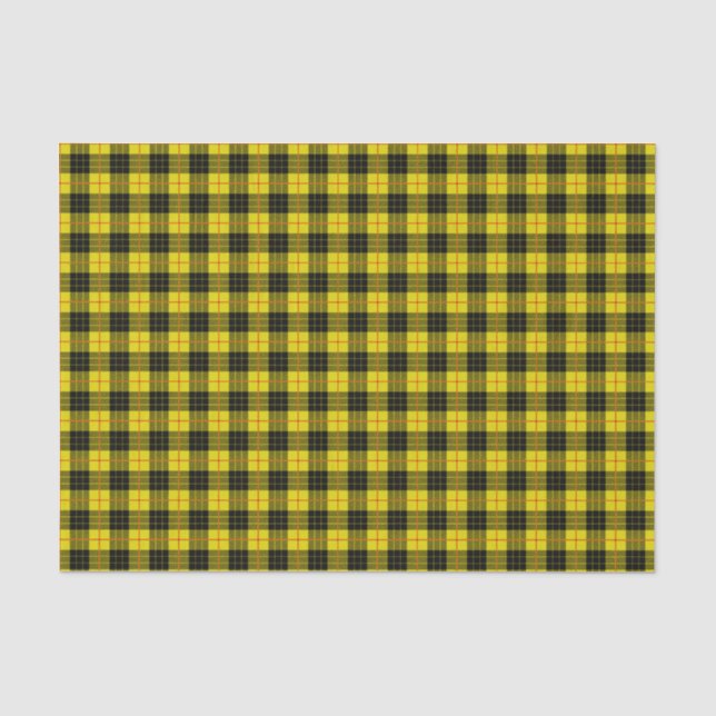 Urban Black yellow tartan plaid Tissue Paper (Front)