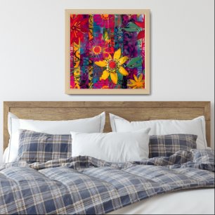 Urban Bloom  Vivid Graffiti Flower Explosio Poster