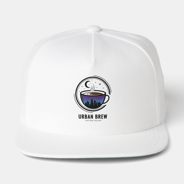 Urban Brew City Skyline Coffee Snap Back Hat (Front)