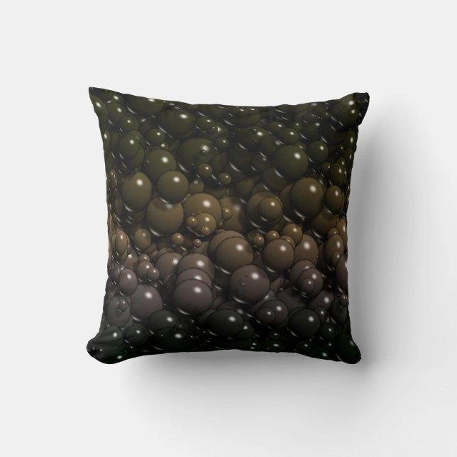 Urban Bubbles Camo Throw Pillow (Front)