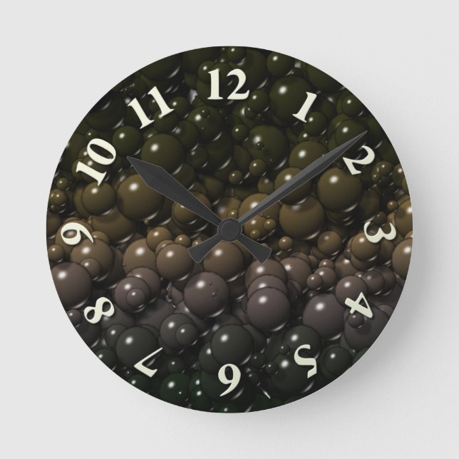 Urban Bubbles Round Clock (Front)