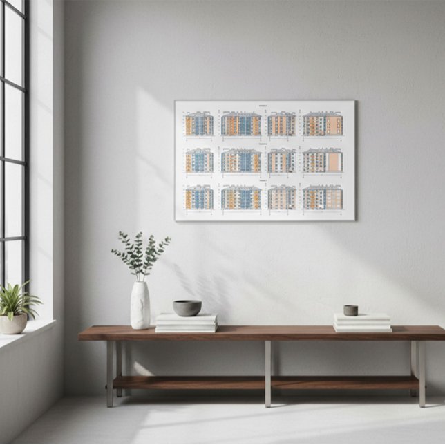 Urban Building Blueprint Wall Art Poster (Creator Uploaded)