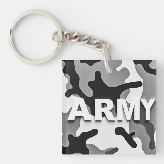 Urban Camo Army Keychain (Front)