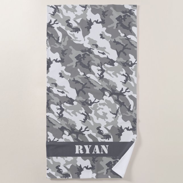 Urban Camo Beach Towel (Front)