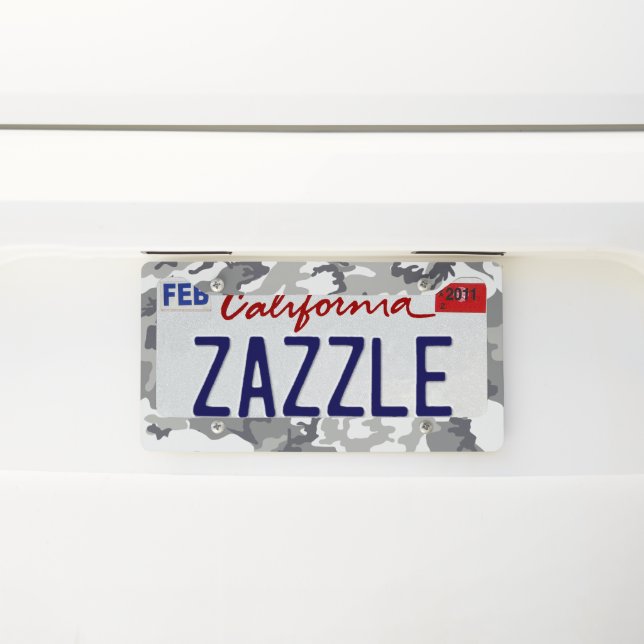 Urban Camo License Plate Frame (On Car)