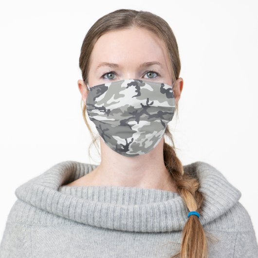 Urban Camo Pattern Adult Cloth Face Mask (Worn)