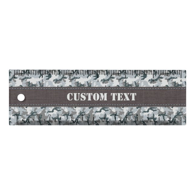 Urban Camouflage 6 inch Ruler (Front)