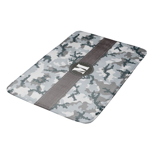 Urban camouflage bathroom mat (Angled)