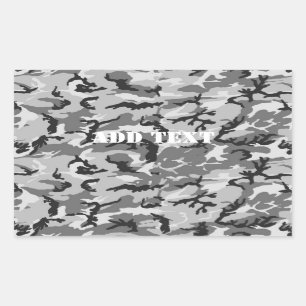 Urban Camouflage - Black & Grey Rectangular Sticker