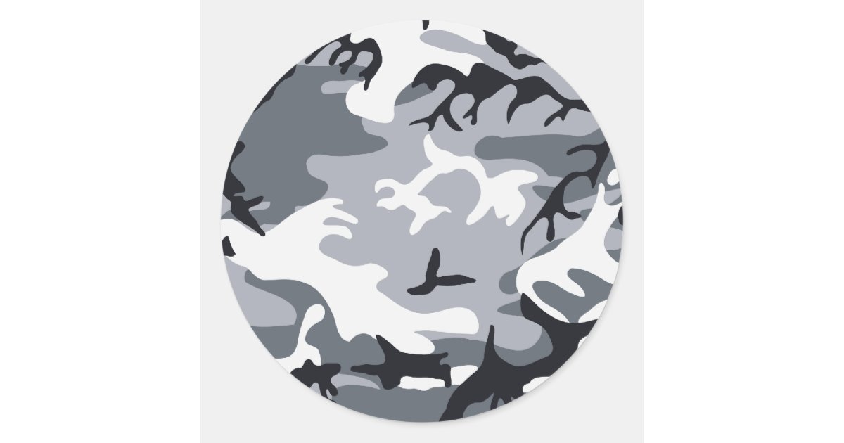 Urban Camouflage Classic Round Sticker | Zazzle
