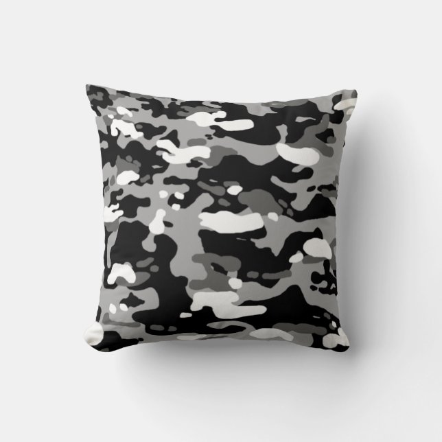 Urban Camouflage III Throw Pillow (Front)