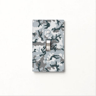 Urban camouflage light switch cover