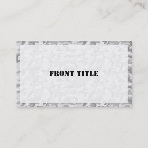 Urban Camouflage - Black &amp; Grey - Lightened Business Card Templates