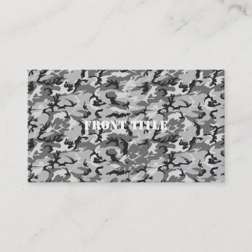 Urban Camouflage - Black &amp; Grey Business Cards