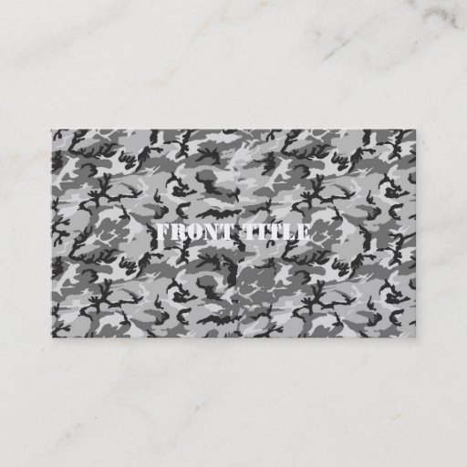 Customizable Urban Camouflage - Black &amp; Grey Business Cards