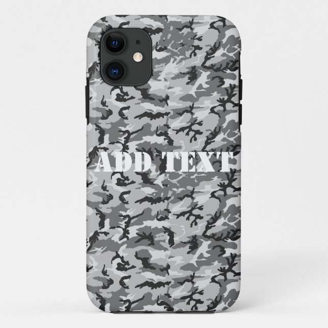 Urban Camouflage Pattern - Black & Grey Case-Mate iPhone Case (Back)