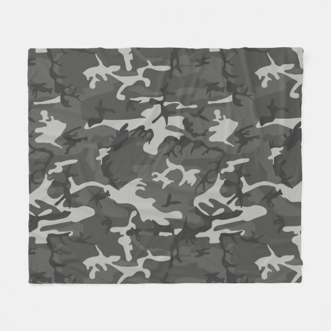 Urban Camouflage Pattern Fleece Blanket (Front (Horizontal))