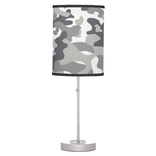 Urban Camouflage Pattern Table Lamp (Front)