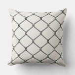 Urban Chain Link Fence Pattern – Skate Park Style Throw Pillow