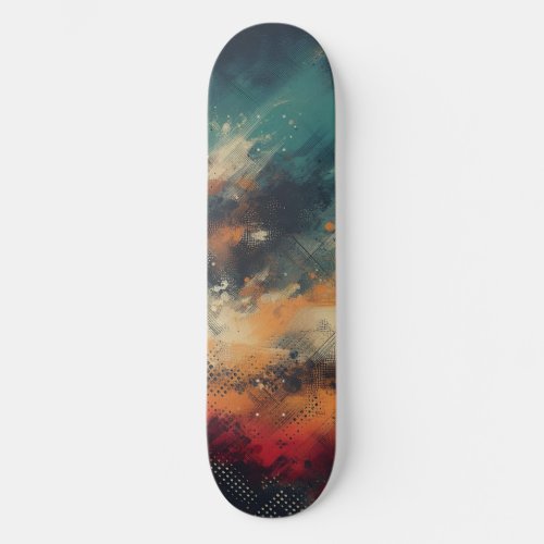 Urban Chaos Abstract Expressionism Skateboard