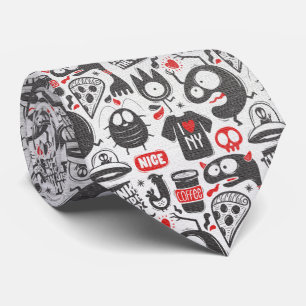 Urban Chaos – Doodle Grid Neck Tie