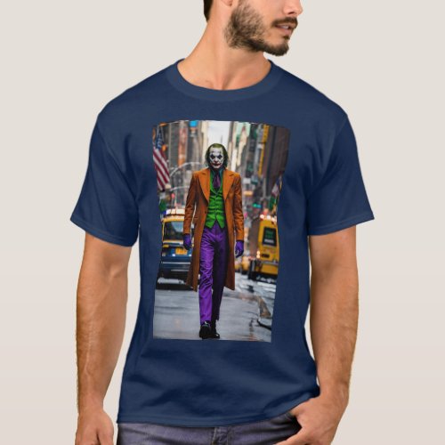 Urban Chaos The Joker in New York City Streets T_Shirt
