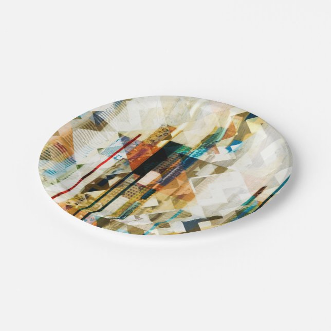 Urban Chevron II Paper Plates (Angled)
