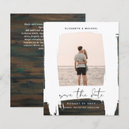 Urban Chic Minimalist PHOTO Save The Dates BUDGET
