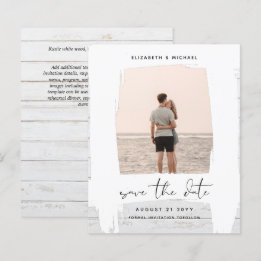 Urban Chic Minimalist PHOTO Save The Dates BUDGET