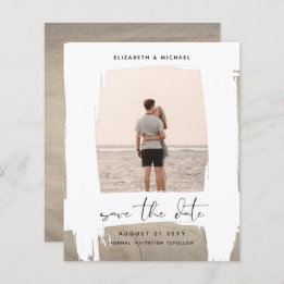 Urban Chic Minimalist PHOTO Save The Dates BUDGET