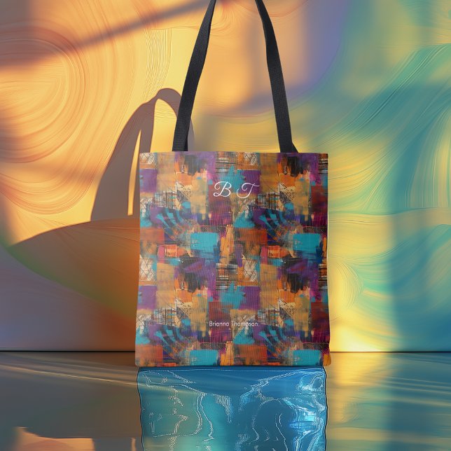 Urban Chic Personalized Tote Bag with Initials (Creator Uploaded)