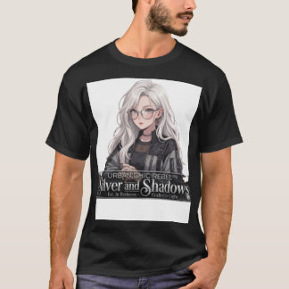 Urban Chic Rebel Silver and Shadows Anime Girl Gra T-Shirt