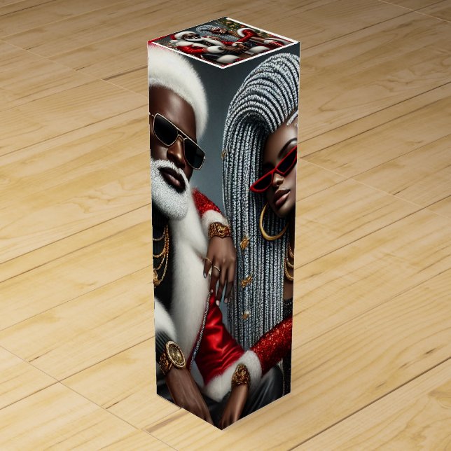 Urban Chic Santa  Wine Box (Front)