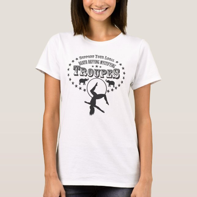 Urban Circus Troupe Stars- Support The Troupes! T-Shirt (Front)