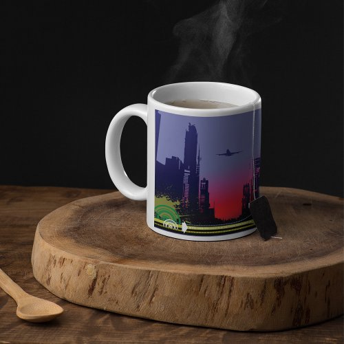 Urban City Scene At Dusk Coffee Mug